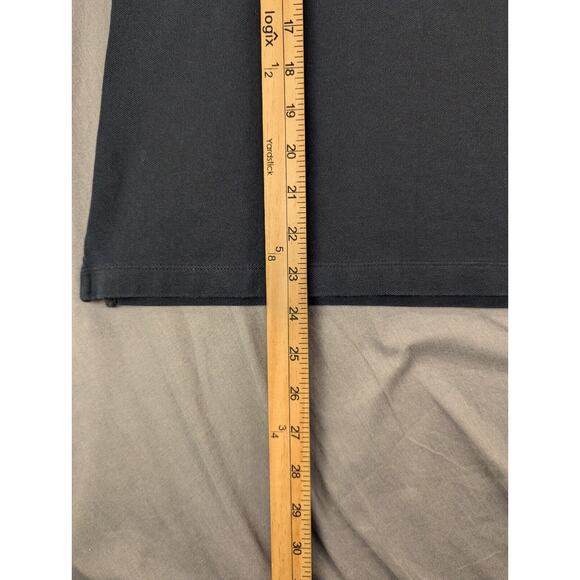 Land's End Polo Shirt Small (6-8) Boy's Navy Stretch Cotton Solid Color School - Picture 4 of 6